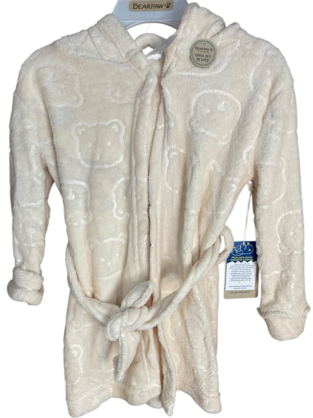 Bearpaw Plush Bathrobe Beige